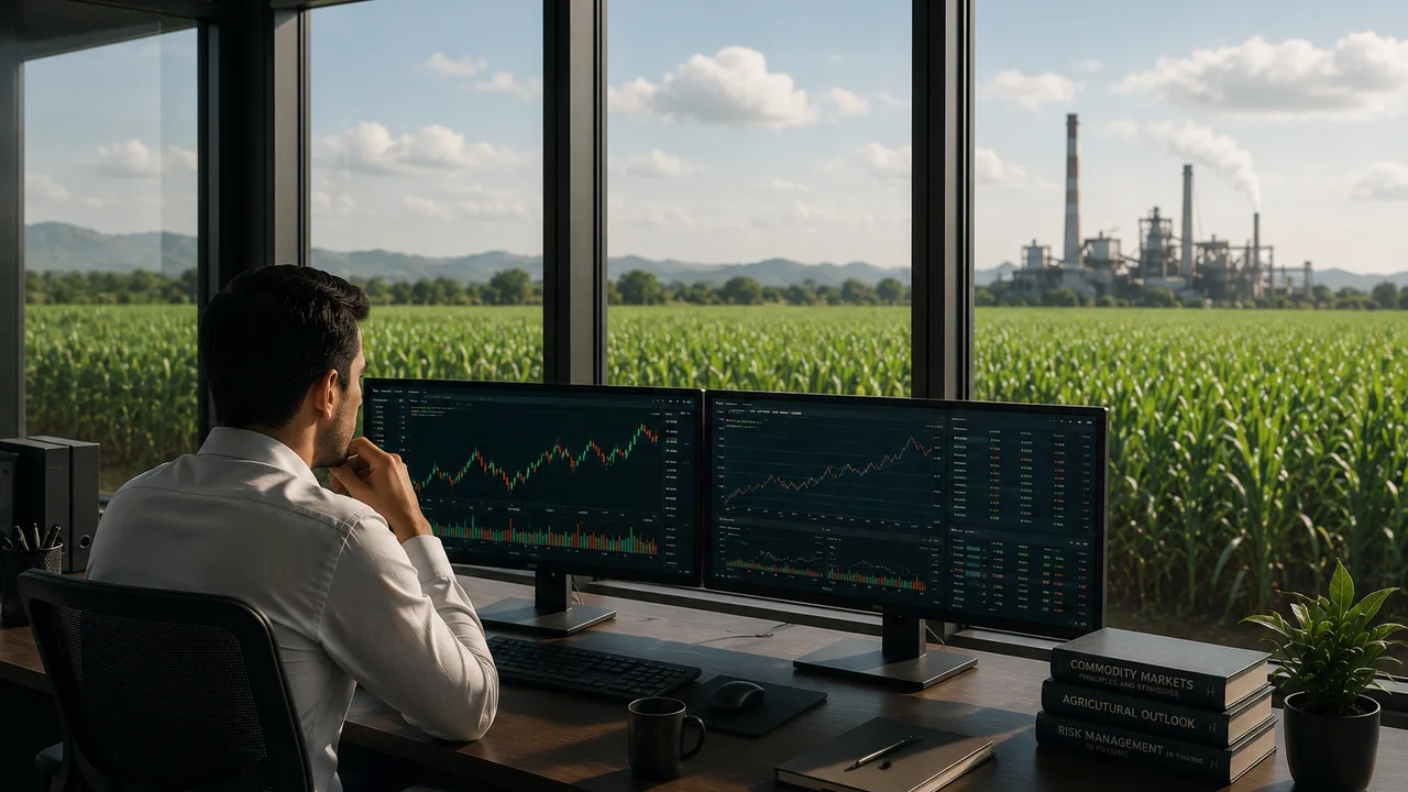 Commodity trading data dashboard showing market signals, supply chain intelligence, and alternative data inputs